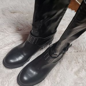 Jaycee Black Faux Leather Boot Size 9